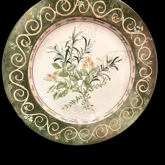 4 American Atelier 12.5” Bouquet Garni XLG Dinner Serving Plates 5011 EUC - Picture 5 of 5